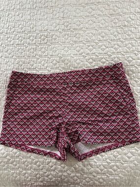 Express Pink and Black Geo-Print Shorts